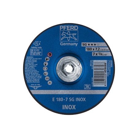 Pferd Grinding Wheel, T27, 7" x 1/4 61110